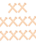 20 Piece Miniature Solid Wood Nails For Crafting And Woodworking T Shaped Round Pegs, ideal for train wheel projects and tiny pin nail work.