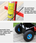 Heavy Duty Hand Push Line Paint Marker Roll Right Along Driveways Without Breaking A Sweat Crisp Stripe Applicator showing adjustable ruler and pneumatic tires.