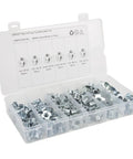 110 Piece Pronged Tee Nuts Set Three Eighths Inch Size Galvanized Steel Rustproof T Nuts In Organizer Box