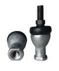 Heavy Duty Straight Ball Joint With M10x1.5 Right Hand Thread for smooth swinging, featuring zinc alloy and rubber components.