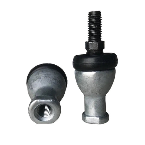 Heavy Duty Straight Ball Joint With M10x1.5 Right Hand Thread for smooth swinging, featuring zinc alloy and rubber components.