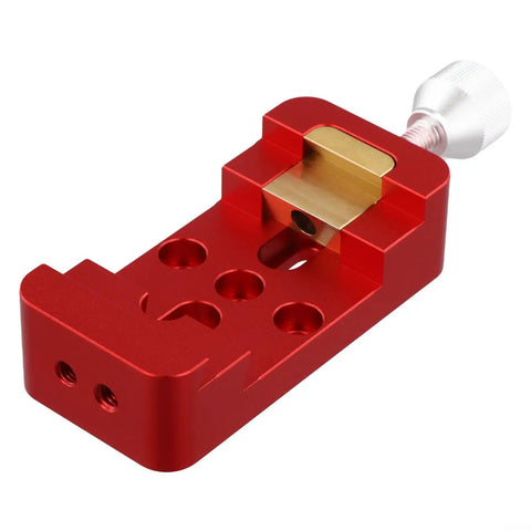 Rock Solid Aluminum Dovetail Clamp Base for Telescope Equatorial Mount and Finder in red finish with secure bolt lock