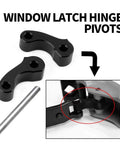 Beefed Up Rear Window Latch Hinge Pivots Replacement For Tacoma 1995 To 2004 And Tundra Xtracab 2000 To 2006 Black Aluminum