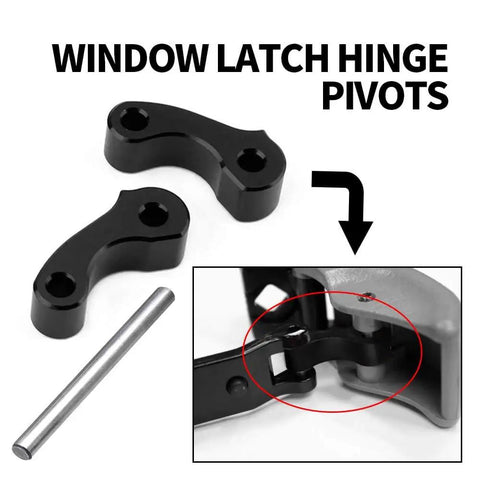 Beefed Up Rear Window Latch Hinge Pivots Replacement For Tacoma 1995 To 2004 And Tundra Xtracab 2000 To 2006 Black Aluminum