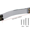 Crystal Rhinestone Cabinet Handles And Knob Pull Set In Silver Zinc Alloy with 3.8 inch hole centers, shown with screws.