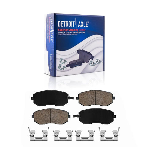 8 Piece Subaru Ceramic Brake Kit With Front 11.54 Inch Rotors And Rear 11.26 Inch Rotors Plus Ceramic Brake Pads For Forester Impreza Legacy WRX BRZ Outback 2011 2014 Ready To Install package with pads