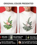 Comparison of two T-shirts highlighting DTF Transfer Film Roll 13 Inch By 328 Feet For A3 DTF Printers with matte finish.