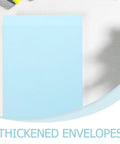 Thickened Self Adhesive Light Blue Envelope Mailing Bags 15 Pack For Postcards, Photos, And Blank Paper Pockets, close-up view