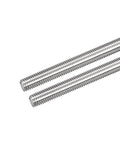 Two M10 x 400mm stainless steel fully threaded rods, 1.5mm pitch, 304-grade, right-hand threads; 2-pack.