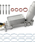 Dodge Beefed Up 3.6L Aluminum Engine Oil Cooler Filter Housing Upgrade Direct Replacement For 2017 2018 models with gaskets and bolts