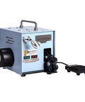 Industrial Power Electric Cold Press Terminal Crimper Exchanges Dies Fast For Clean Insulated Wire Work Badass Garage Essential featuring pedal for easy operation.