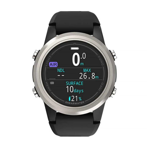 Tern Dive Computer With A High-Resolution Display, Multi-Dive Modes, Bluetooth Connectivity, User-Rechargeable Battery Display