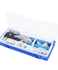 Ultimate Rivet Nut Riveter Kit With Premium Aluminum Steel Handle And 86 Pieces Mandrels For Super Easy Install And Heavy Duty Metal Works That Are Totally Sick To Use, open case