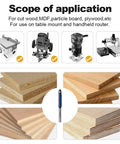 Flush Trim Router Bit 1/4 Inch Shank, 3/8 Inch Cutting Diameter, 1-3/16 Inch Cutting Height with application scope
