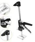 2 Piece Furniture Lifter Jack Tool Manual Arm Leveler Labor Saving Tile Raising Block Compact Adjustable Shims For Home Renovations shown from multiple angles.