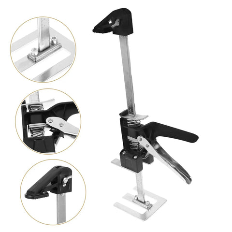 2 Piece Furniture Lifter Jack Tool Manual Arm Leveler Labor Saving Tile Raising Block Compact Adjustable Shims For Home Renovations shown from multiple angles.