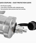 R2 3/8 quick coupling and dust protection sleeve for hydraulic pump use, ensuring dust prevention and secure connections.