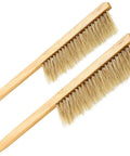 Two Pack Beekeeping Bee Brushes With Long Sixteen Point One Inch Wooden Handles And Natural Horsehair Bristles Soft Hive And Frame Cleaning Tools For Beehives Durable Beekeeper Equipment And Beehive Supplies on white background