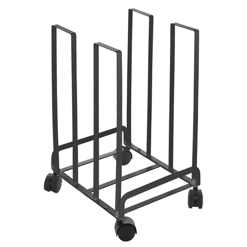 Carton Stand For Boxes With Swivel Wheels And Locking Casters On The Go Portable Cardboard Storage Cart, black finish