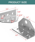 8 Pack Heavy Duty Swivel Top Angle Brackets For Boat Trailers Built Like A Tank Rock Solid Marine Deck Mount Drop Dead Durable Three Millimeter Steel hardware dimensions shown.