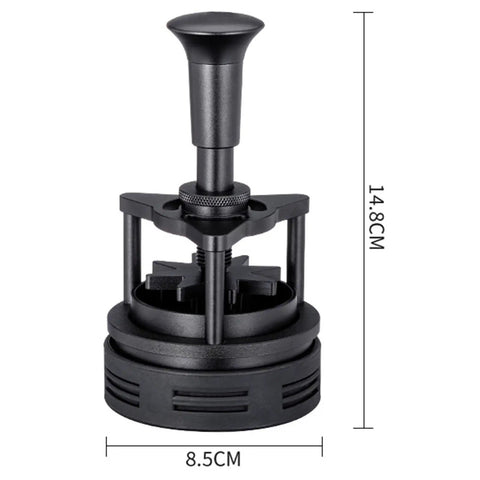 Killer Rotatable Espresso Coffee Distributor Stirrer Featuring Adjustable Height And Durable Aluminum Alloy Build for precise espresso preparation.