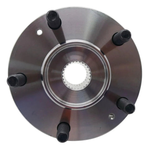 Top view of Front Wheel Bearing And Hub Assembly For Hyundai Kona Featuring Rock Solid OE Design and durable steel material.