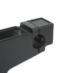 Close-up of a black front switch panel seat clamp pressing block replacement for an electric scooter, highlighting high accuracy aluminum alloy part.