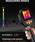 Hand holding Pro Grade Dual Camera Thermal Imaging System With Visual Light 120x90 IR Resolution And 240x240 Ultra Resolution 25 Hz.