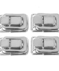 4 Piece Silver Gold Key Hasp Lock Set For Suitcases Chests Boxes And Trunks Heavy Duty Toggle Latch Catches Nickel Plated Metal Hardware