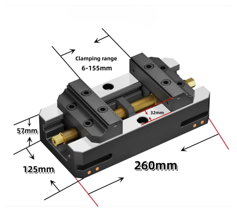 Ten Inch Self Centering Vise Heavy Duty Workholding Clamps For Cnc Milling Machines Five Axis Job Ready Bench Tool for precise clamping