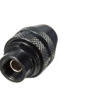 Quick Change Keyless Chuck For Rotary Tools, black alloy chuck head for M7 075 thread, heavy duty for effortless grip.