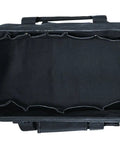 Top view of 24 Inch Megamouth Tote Bag with 32 Pockets Internal Metal Frame Keeps It Open For Easy Tool Access Heavy Duty Tool Organizer