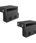 2 Pack Barn Door Stopper For Sliding Barn Door Flat Track Aluminium Alloy With Powder Coated Black Finish Fit Width One And Seven Sixteenths Inches To One And Five Eighths Inches And Thickness One Quarter Inch Includes Larger Screws And Rubber Covered