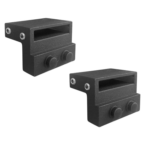 2 Pack Barn Door Stopper For Sliding Barn Door Flat Track Aluminium Alloy With Powder Coated Black Finish Fit Width One And Seven Sixteenths Inches To One And Five Eighths Inches And Thickness One Quarter Inch Includes Larger Screws And Rubber Covered