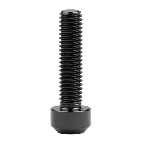 Single black bolt from Titanium M6x25mm Torx Square Head Bolt Pack Of 5 In Black 6AL4V Grade 5 Titanium For Bikes Motorcycles And Cars 1mm Pitch 5mm Hex T30 Torx Wrench Compatible Lightweight High Strength Fasteners