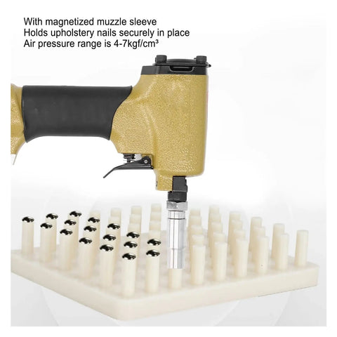 Pro Grade Pneumatic Thumbtack Gun And Air Powered Decorative Nailer Tool For Upholstery Carpentry And Woodworking Featuring Slick Handle And No Sweat Trigger Pull For Tough Home Renovation And Quick Fix Tasks
