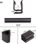 Golf Cart Windshield Mounting Kit For Club Car DS And Precedent Medalist 1994 Up, includes sash and bottom clips, size details.