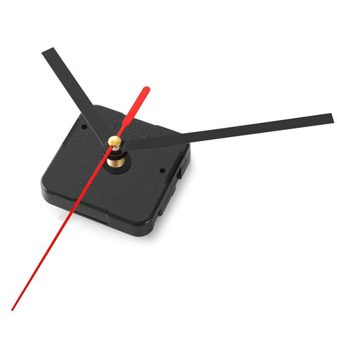 Quartz DIY Wall Clock Movement Mechanism Battery Operated Repair Kit with 13mm Shaft and 100mm Long Hands close-up view