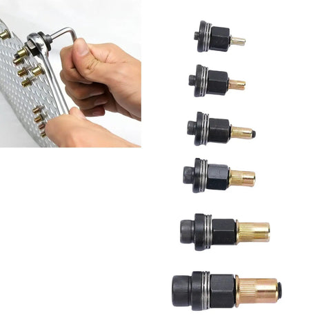 Six Piece Carbon Steel Rivet Nut Tool Set With M3 M4 M5 M6 M8 M10 Heads Handy Manual Riveting Gun For Tight Spaces