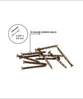 Heavy Duty Carbon Steel Screw Nails With Sleek Pewter Finish For Securing Aluminum Floor Transition Strips On Wood Subfloors Easy Drive And Bulletproof Hold One Pound Pack, 13 gauge, 1-1/4 inch length.