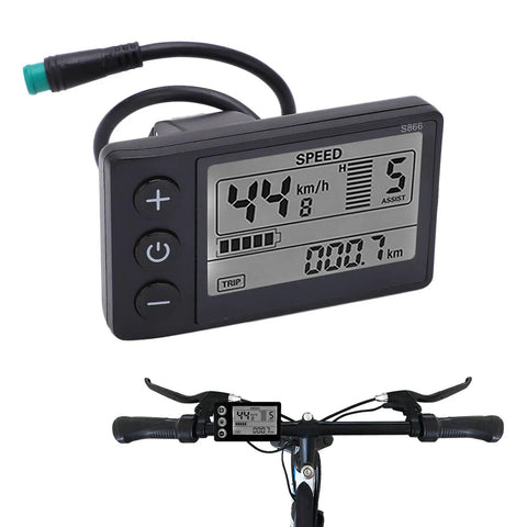 Durable ABS LCD Display For Speedometer And Odometer On Electric Bikes 24V 36V 48V Control Panel Digital Meter With Large Readout So You Can See It Clearly While You Roll