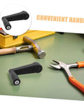 Lurrose Premium Plastic Crank Handle With 12Mm Hole ergonomic grip displayed on workspace with tools, ideal for RV and industrial use.