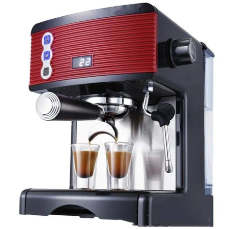 Small Household Coffee Machine With 1.7L Capacity, Semi Automatic Espresso Grinder, Pump Pressure Brew System With Steam Foam