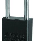 Keyed Padlock With Black Anodized Aluminum Body, Chrome Plated Boron Alloy Shackle, One And One Half Inch Clearance, One Quarter Inch Diameter