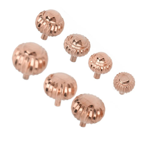 Rose Gold Watch Crown Replacement Kit Long Lightweight Portable Repair Tools Set 7 Pieces Alloy Diversified Sizes