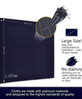 LifHap extra-large microfiber cleaning cloth, navy blue, 12x12 inches, for glasses and screens
