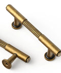 Detailed view of 10 Pack 3 Inch Brushed Antique Brass Cabinet Pulls For Kitchen Cabinets Cupboards And Drawers Beefy Sturdy Metal Hardware