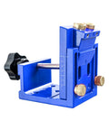 Pro Level Aluminum Alloy Pocket Hole Jig With A Precise 15 Degree Drill Angle And Smooth Adjustable 12 To 45mm Depth close-up view showing detail and scale.