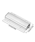 Push To Open Cabinet Latch With Aluminum Lock Catch Buffer 3.43 Inch Soft Close Damper Silver Magnetic Head on white background
