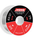 Rosin Core Solder Wire For Electrical Soldering 0.6 mm Diameter 50 G Spool Prefluxed With Two Percent Rosin Core Flux